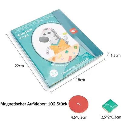 💎 60% RABATT! 💎 Magnetisches Bruchpuzzle für Kinder – Montessori-Lernspielzeug aus Holz, Fördert Mathe-Verständnis & Feinmotorik 🧩🔢