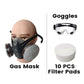 💎 50% RABATT! 💎 Aktivkohle-Anti-Staub-Doppeltank-Gasmaske – Doppelfilter, Gas- & Partikelschutz, inkl. Schutzbrille & 10 Filtern 🔥🛡️