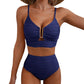🌊 LIMITIERTES ANGEBOT: 50% RABATT! 🩱 Damen Push-Up Bikini mit Hoher Taille – Figurformend, Po-Liftend & Ultra-Bequem 🏖️