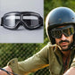 📢📢50% OFF !! ⏰Vintage Motorcycle Goggles—with UV protection, anti-fog features, and an adjustable head strap!🏍️🕶️