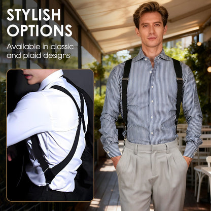 📢📢50% OFF !! ⏰Men's X-Back Suspenders with Hook Clips