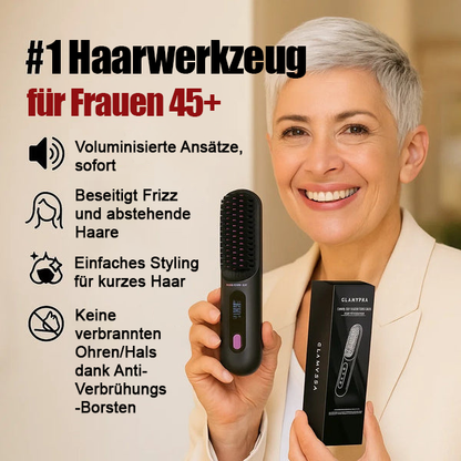 📢📢60 %  RABATT !! ⏰Kabelloser Keramik-Heiz-Haarglättungskamm💇‍♀️