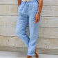 💎 50% DAMEN LEINENHOSE! 💎 Atmungsaktiv & Bequem: Elastischer Bund, Weites Bein & 6 Farben für den perfekten Sommer-Look