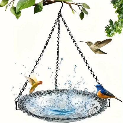 📢📢50% OFF !! ⏰Solar Cascade Hanging Bird Bath Fountain