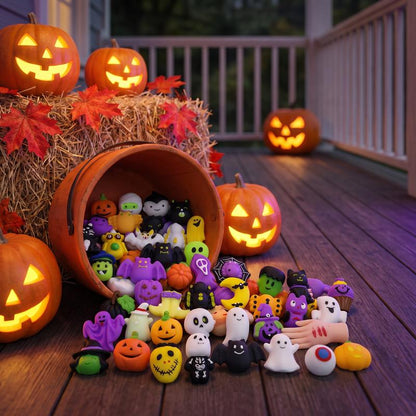 📢📢50% OFF !! ⏰【Summerween】🎃 Halloween Squishies Stress Relief Toy Set