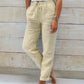 💎 50% DAMEN LEINENHOSE! 💎 Atmungsaktiv & Bequem: Elastischer Bund, Weites Bein & 6 Farben für den perfekten Sommer-Look