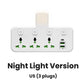 📢📢50% OFF !! ⏰ 🔌 Connecting Socket with Type-C Charging Plug – 2 USB Ports, Night Light Option & Worldwide Plug Compatibility ✨