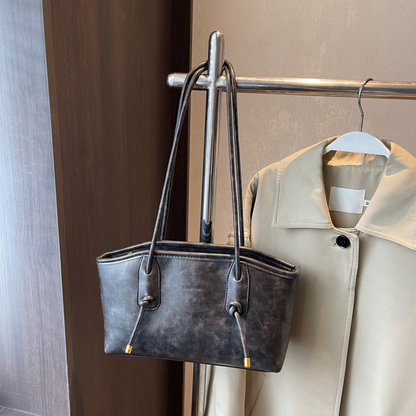 👜 LIMITIERT: 60% RABATT! ✨ Damen-Vintage-Umhängetasche – PU-Leder, Robust & Viel Platz 🎀