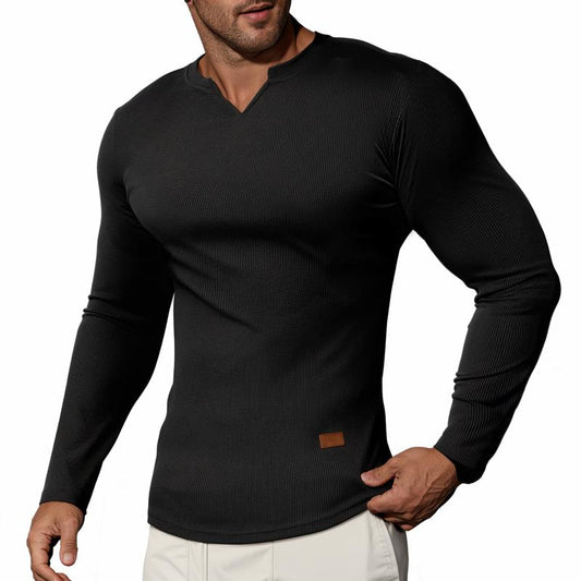 💎 56% RABATT! 💎 Herren Fitness-Langarmshirt – Atmungsaktiv, Elastisch & Gestreift für Training, Laufen & Basketball (S–3XL) 🏀👕