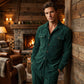 🔥 LIMITED-TIME 50% RABATT! ✨ Herren-Set aus Waffel-Button-Down-Jacke und Hose – Leicht, Atmungsaktiv, Freizeit 👔