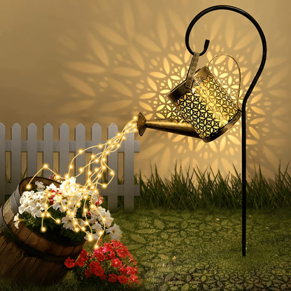 💎 50% RABATT! 💎 Solar-Wasserfallleuchte mit Gießkanne – 8 Lichtmodi, IP55 Wasserdicht & Romantischer Regeneffekt für Garten & Terrasse 🌧️✨