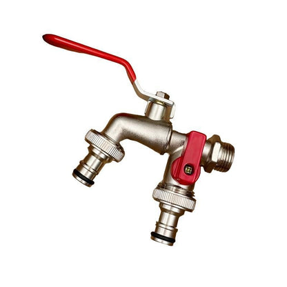 🔥 LIMITIERT: 50% RABATT! 🚰 WRAS-zugelassener Doppelauslass-Außenhahn – Frostsicheres Messing, Eingebautes Rückschlagventil (UKCA/CE) ⚙️