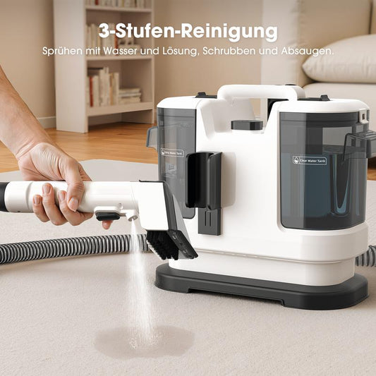 💎 62% RABATT! 💎 Stoffreinigungsgerät 4-in-1 – Heißwasser-Funktion, Dual-Tank & Tierhaar-Entfernung für Auto, Sofa & Teppich 🚗🛋️