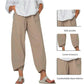 💎 -50% VINTAGE LEINEN-HOSE! 💎 Asymmetrisch, Elastische Taille & Tiefe Taschen – Bequem & Einzigartig