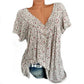 💎 50% RABATT! 💎 Damen Kurzarmbluse mit Frühlingsblumenprint – V-Ausschnitt, Atmungsaktiv & Knitterfrei für Frühling & Sommer 🌸👚