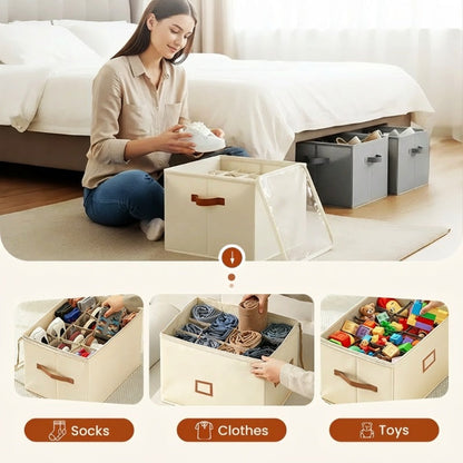 📢📢50% OFF !!⏰ 2026 Sale — Over 42,300 Sold!📦 Fabric Shoe Organizer Storage Box