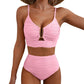 🌊 LIMITIERTES ANGEBOT: 50% RABATT! 🩱 Damen Push-Up Bikini mit Hoher Taille – Figurformend, Po-Liftend & Ultra-Bequem 🏖️