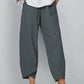 💎 -50% VINTAGE LEINEN-HOSE! 💎 Asymmetrisch, Elastische Taille & Tiefe Taschen – Bequem & Einzigartig