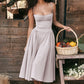 💎 -50% AUF DAS PLISSIERTEN KORSETT-KLEID! 💎 Elegante Spaghettiträger, Mit Tasche & Vielseitig für Jede Gelegenheit👗✨
