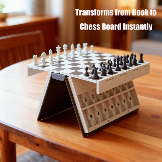 📢📢50% OFF !! ⏰International Magnetic Chess Set (Disguised as a Book) - Foldable &amp; Portable: Stable Playing Fun at Home &amp; on the Go!
