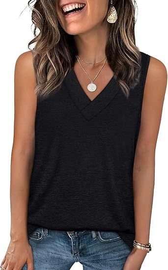👕 LIMITED-TIME 50% RABATT! ✨ Damen V-Ausschnitt Tanktop – Ärmellos, Locker, Figurformend ☀️