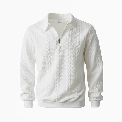 💎 -50% AUF PULLOVER! 💎 Herren Halb-Reißverschluss: Zopfmuster & Weiche Baumwolle für Stil 👔🧶