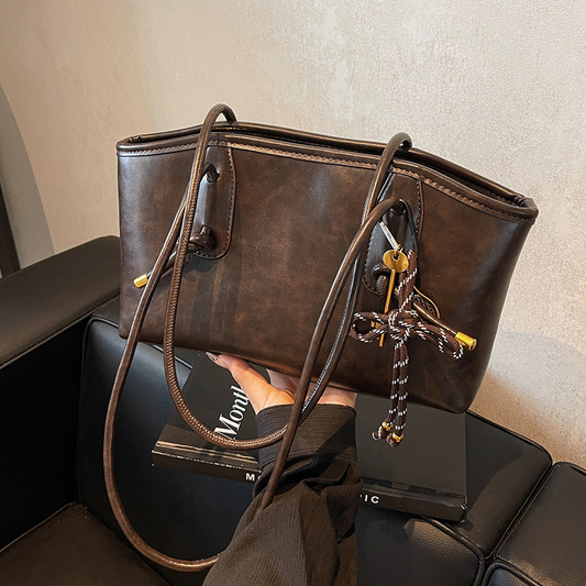 👜 LIMITIERT: 60% RABATT! ✨ Damen-Vintage-Umhängetasche – PU-Leder, Robust & Viel Platz 🎀