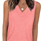 👕 LIMITED-TIME 50% RABATT! ✨ Damen V-Ausschnitt Tanktop – Ärmellos, Locker, Figurformend ☀️