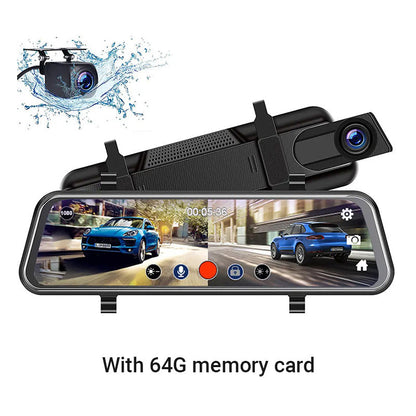 🚗 LIMITED-TIME 50% RABATT! 📹 10-Zoll-Dashcam & Rückfahrkamera – 1296P HD, Dual-Kamera, Touchscreen 🎥
