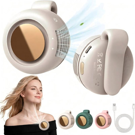 🌬️ LIMITIERTES ANGEBOT 50% RABATT! ✨ Flügelloser Tragbarer Ventilator mit 360° Drehung & Akku – USB-Aufladbar, 3 Stufen, Aufsteckbar/Aufhängbar 🌀