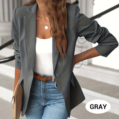 💎 -50% AUF DIE ELEGANTE SOFT-JACKE! 💎 Klassisches Revers, Ein-Knopf-Design & Luxus-Stoff für Büro & Freizeit🧥✨