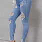 ✨ LIMITIERT: 50% RABATT! 👖 Zerrissene Stretch-Skinny-Jeans – Figurformend, Elastischer Kordelzugbund & Bequem für den Alltag 🔥