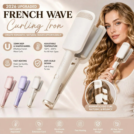📢📢50% OFF !! ⏰Wavy Curling Iron – Salon shine & heat protection