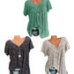 💎 50% RABATT! 💎 Damen Kurzarmbluse mit Frühlingsblumenprint – V-Ausschnitt, Atmungsaktiv & Knitterfrei für Frühling & Sommer 🌸👚