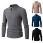 💎 -50% AUF GERIPPTES HERREN-STRICKHEMD MIT HALBEM REISSVERSCHLUSS! 💎 Maßgeschneiderte Passform, Vielseitige Farben & Hoher Tragekomfort ✨