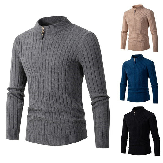 💎 -50% AUF GERIPPTES HERREN-STRICKHEMD MIT HALBEM REISSVERSCHLUSS! 💎 Maßgeschneiderte Passform, Vielseitige Farben & Hoher Tragekomfort ✨