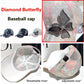 🧢 LIMITIERTES ANGEBOT: 50% RABATT! ✨ Mesh-Diamant-Schmetterling-Baseballkappe – Atmungsaktiv, Verstellbar & Trendig 🦋