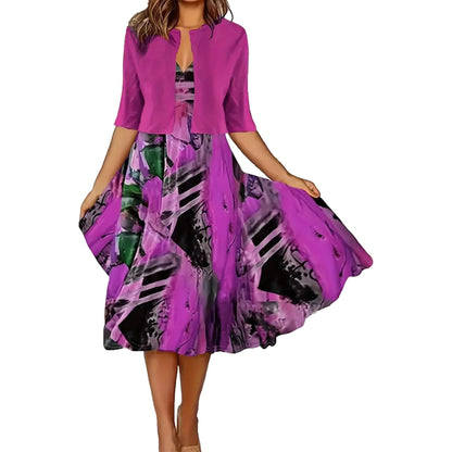 💎 -50% AUF DAS ELEGANTE ZWEITEILER-SET! 💎 Ärmelloses Kleid & Kurzer Cardigan – Perfekt für Cocktailpartys & Business 👗