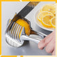 📢📢50% OFF !!⏰ 🍋Creative Kitchen Slice Cutting Tool, Food‑Grade Aluminum Alloy Hand‑Held Slicer, Quick Slicing Holder for Lemon, Tomato, Onion & Soft Fruits Vegetables