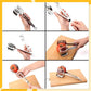 📢📢50% OFF !!⏰ 🍋Creative Kitchen Slice Cutting Tool, Food‑Grade Aluminum Alloy Hand‑Held Slicer, Quick Slicing Holder for Lemon, Tomato, Onion & Soft Fruits Vegetables