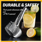 📢📢50% OFF !!⏰ 🍋Creative Kitchen Slice Cutting Tool, Food‑Grade Aluminum Alloy Hand‑Held Slicer, Quick Slicing Holder for Lemon, Tomato, Onion & Soft Fruits Vegetables