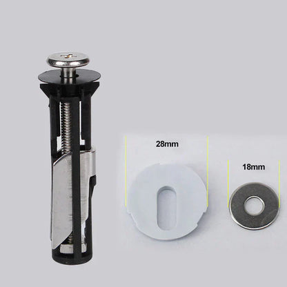 🔥 Koop 1, Krijg 1 Gratis ! ✨ Versterkte Bevestigingsset voor Toiletbril - Roestvrij Staal, Universele Maat, Eenvoudige Montage zonder Schroevendraaier 🔧🚽