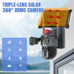 💎 50% RABATT! 💎 Solarbetriebene 360°-Kuppelkamera mit 3 Objektiven – Farb-Nachtsicht, Zweiwege-Audio & App-Steuerung 🌞🎥