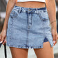 👖 LIMITIERT: 50% RABATT! 🔥 Kurzer Jeansrock für Damen – High Waist mit Schlitz, Figurbetonte Passform aus Premium-Denim 🍁