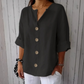 👕 LIMITED-TIME 50% RABATT! ✨ Damen-Mode-Button-Top – Loose Passform, Atmungsaktiv, Pflegeleicht 🌿