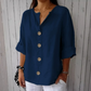👕 LIMITED-TIME 50% RABATT! ✨ Damen-Mode-Button-Top – Loose Passform, Atmungsaktiv, Pflegeleicht 🌿