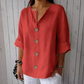 👕 LIMITED-TIME 50% RABATT! ✨ Damen-Mode-Button-Top – Loose Passform, Atmungsaktiv, Pflegeleicht 🌿