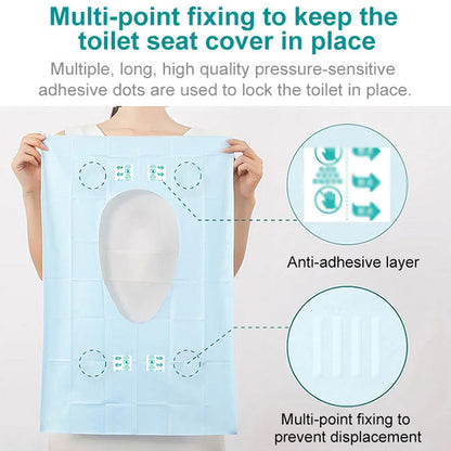📢📢50% OFF !!⏰ No Peel Adhesive Disposable Toilet Cover