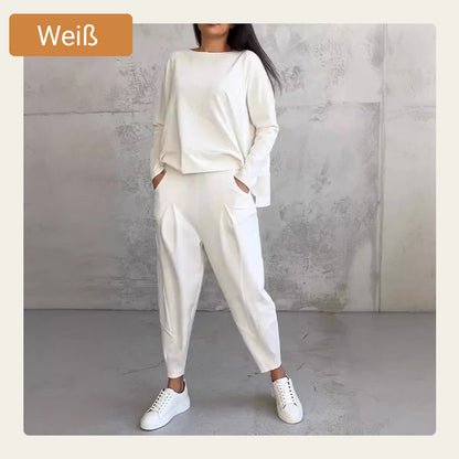💎 60% RABATT! 💎 2-teiliges Langarm-Set – Weicher Rundhals-Pullover & Bequeme Hose, Langlebig & Vielseitig Kombinierbar 🧶👖