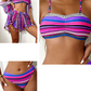 💎 50% RABATT! 💎 Damen 4-teiliges gestreiftes Bikini-Set – Hochgeschnitten, Schnelltrocknend & mit Strandüberwurf + Shorts 🩱🌴